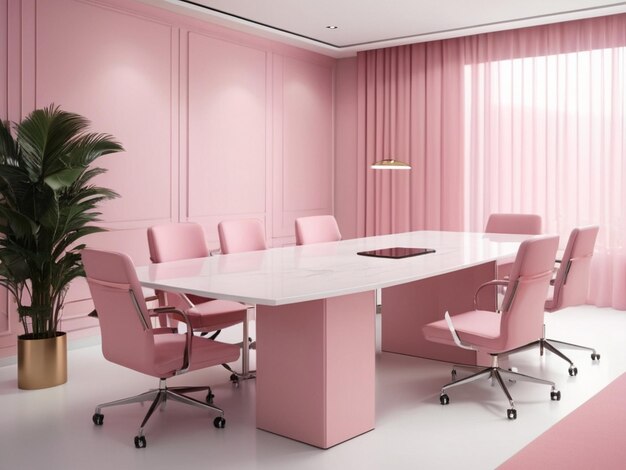 Simple and minimal empty business meeting room corporate interior