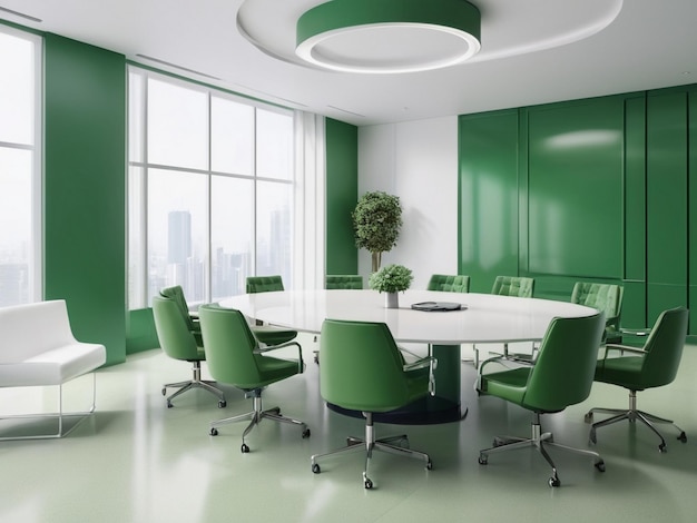 Simple and minimal empty business meeting room corporate interior