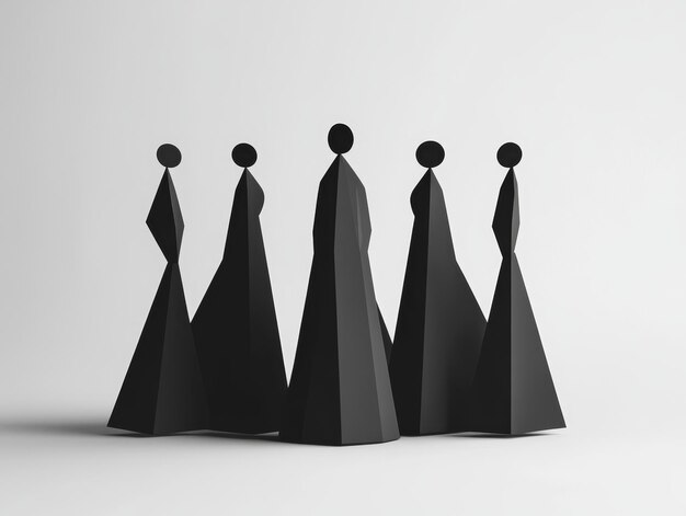 Photo simple minimalistic 3d illustration of women on strike