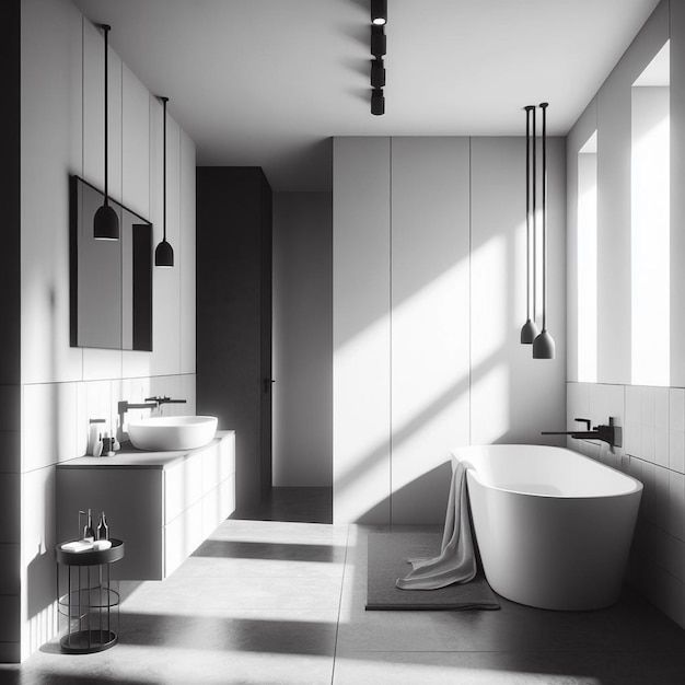 simple minimalistic and modern bathroom images