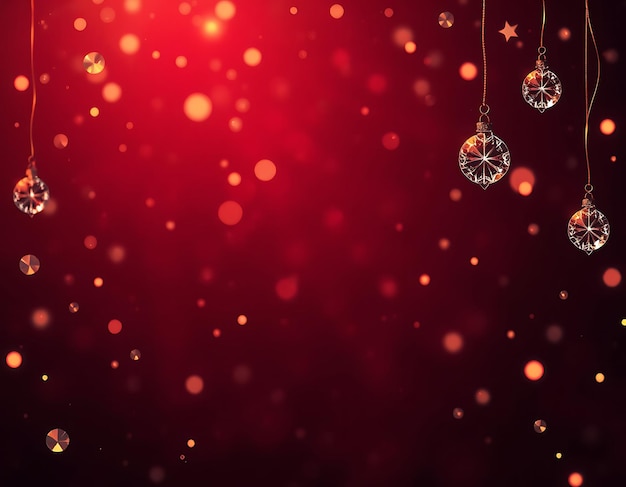 Simple New Years Shimmering Diamonds and Glowing Embers Scatter Across a Dark Maroon Sky Crystal