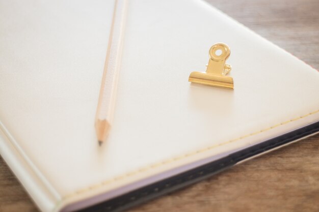 Simple office desk with necessary tool