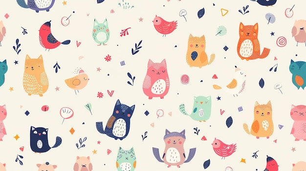 Simple pattern cartoon style wallpaper ar 169 Job ID 30bd23d389184eaf8d03b9776d9278b1