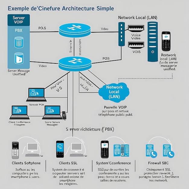 Simple PBX Network Architecture for VoIP and Unified Communication