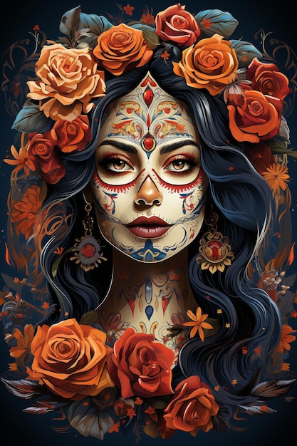 Simple poster of day of the dead