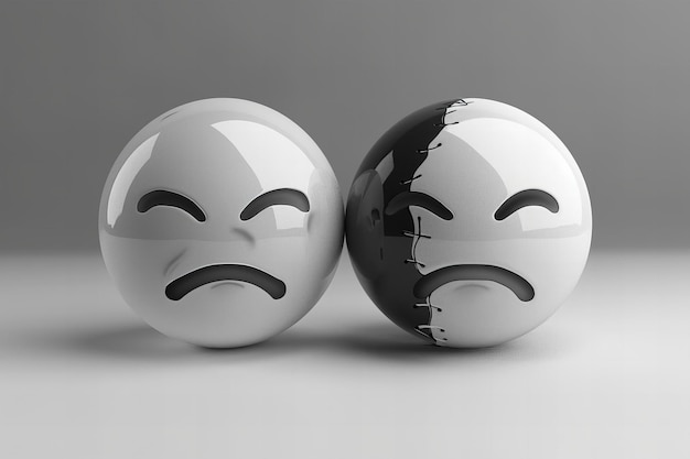 Simple sad and happy face icon design high quality high resolution