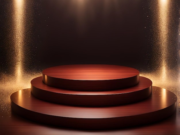 Simple stage podium spotlight background