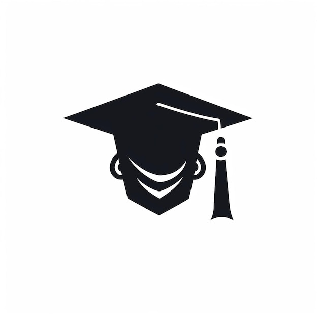 Simple Study Smile Logo Graduation Hat Cap Toga Arrow