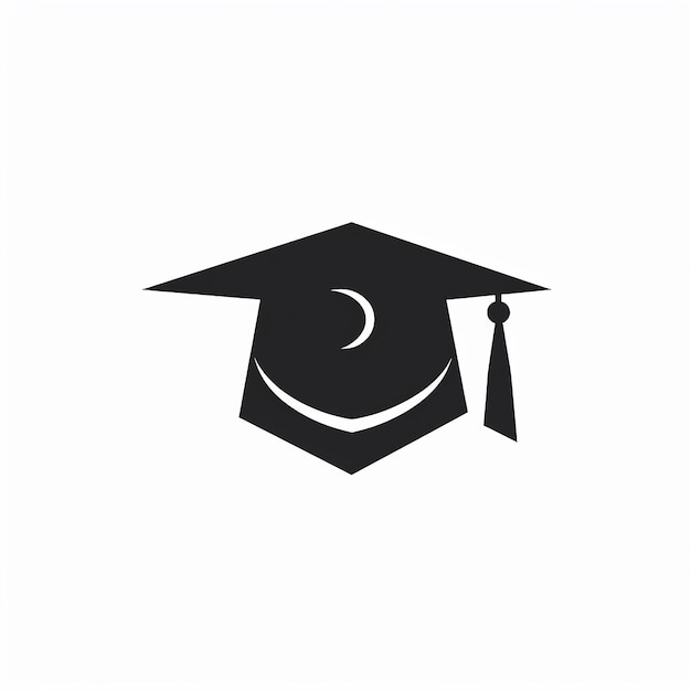 Simple Study Smile Logo Graduation Hat Cap Toga Arrow