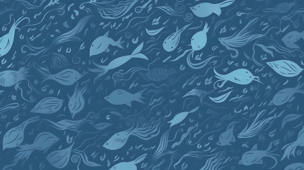 Simple and subtle aquatic background pattern for web and poster design Generative AI