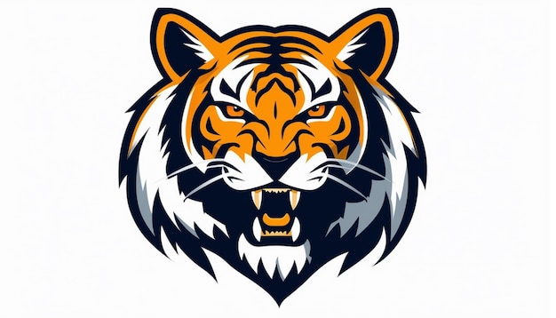 Simple Tiger Mascot Logo