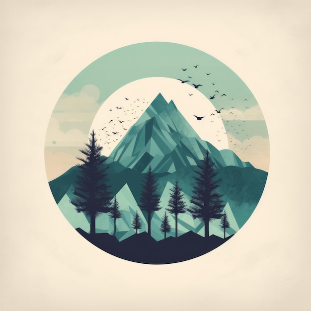 Simple Tree Or Mountain Range Image