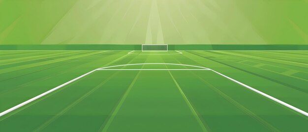 Photo a simple vector illustration of the field layout for football or soccer green grass pitch