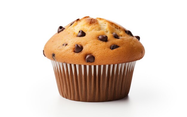 Simple White Muffin Presentation on a White background