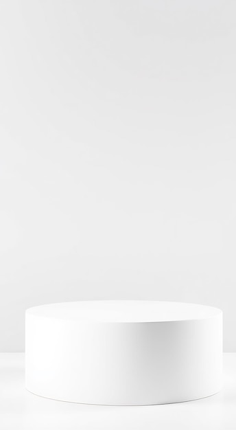 Photo a simple white pedestal on a white background