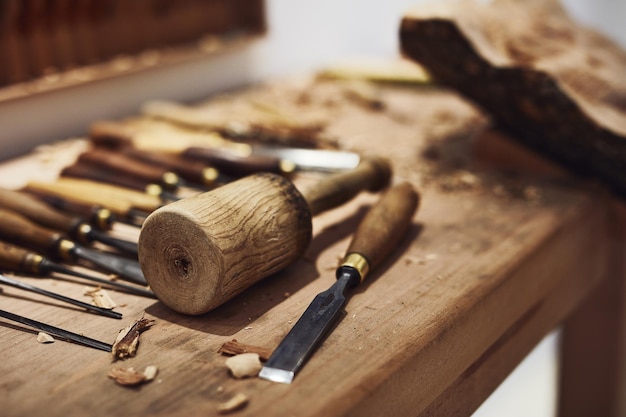 The simplest tools can empower people to do great things Cropped shot of the inside of a craftsmans workshop