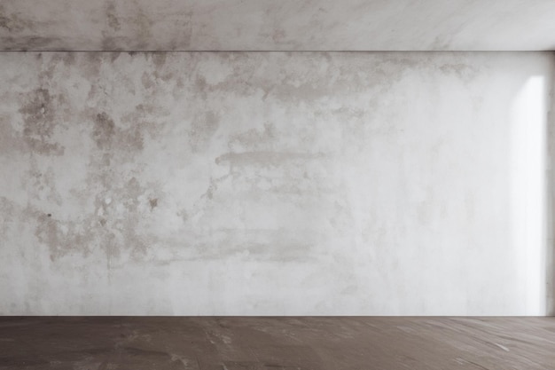 Simplicity in Space Minimalist Interior with Cement Walls