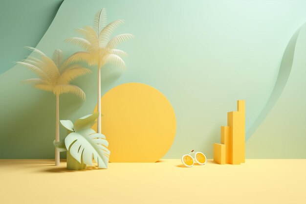 Simplicity and Summer Vibes in Minimalistic Background