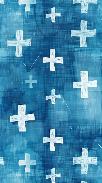 Simplified Abstract Blue Medical Crosses