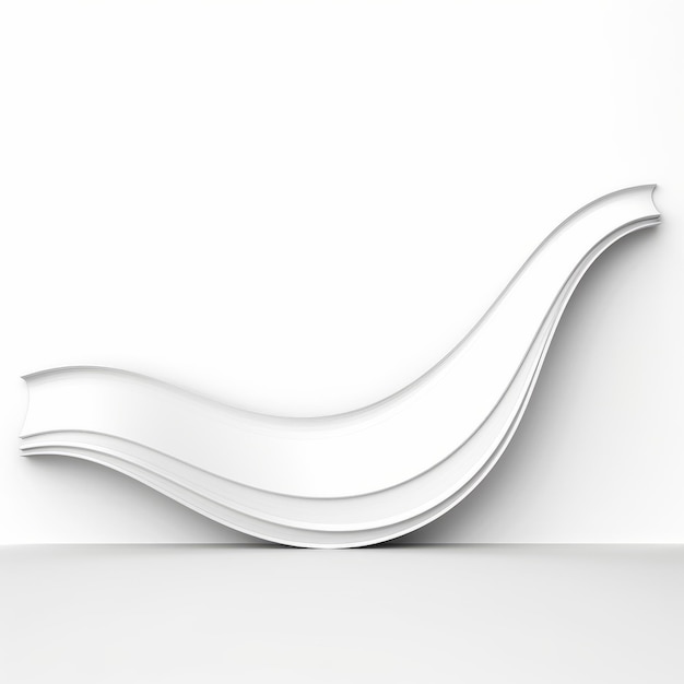 Simplistic Cartoon White Paper Curves For Corner Design Element