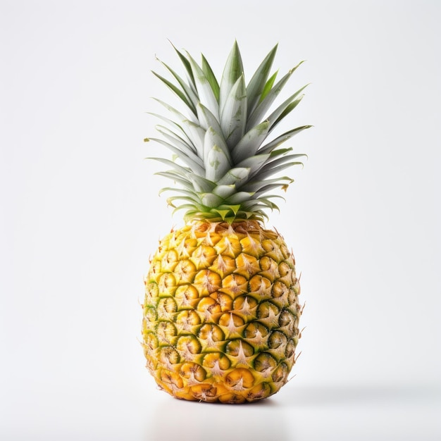 Simplistic Pineapple on White Background AI Generated