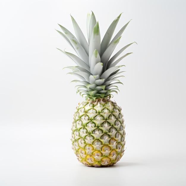 Simplistic Pineapple on White Background AI Generated