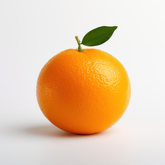 Simplistic Tangerine on White Background AI Generated