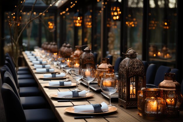 simply decoration for restaurant in winter theme inspiration ideas