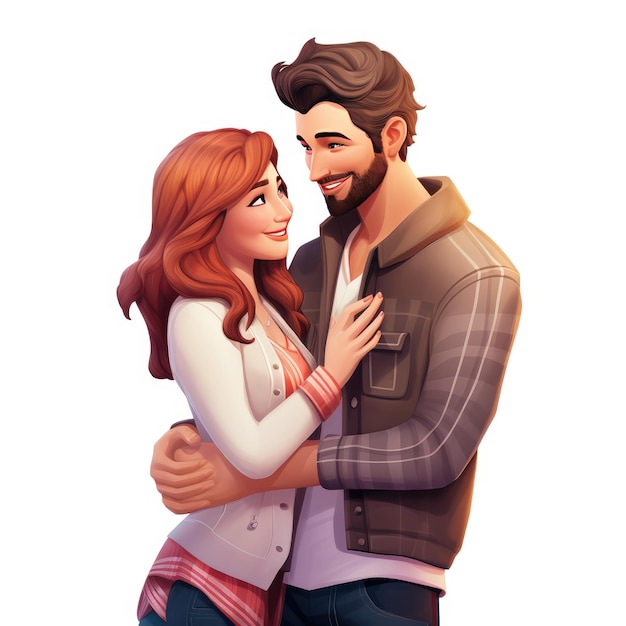 The Simtastic Love Story Smiling Sims Couple in the Sims 4