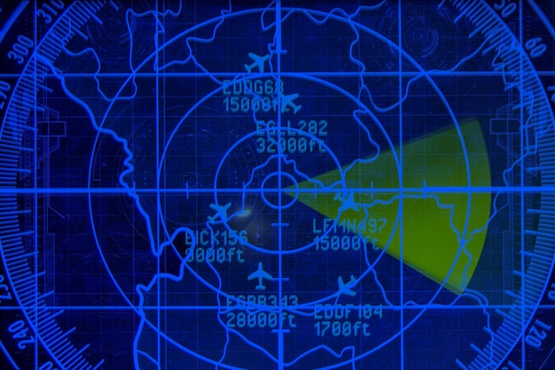 Simulation screen showing various flights for transportation and passengers