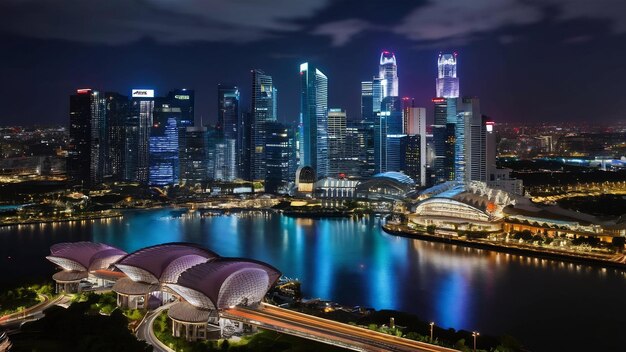 Singapore cityscape at night