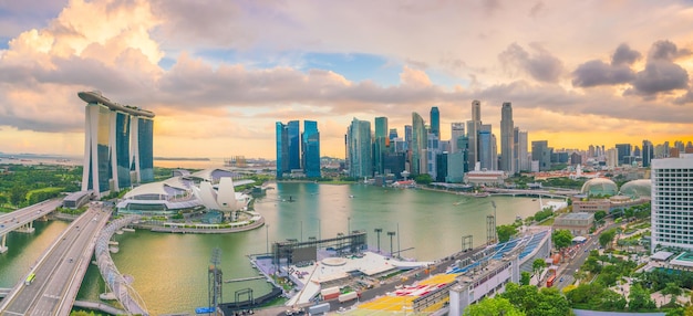 Photo singapore downtown skyline