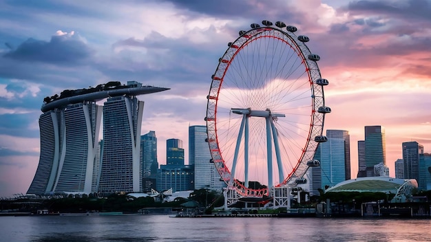 Singapore june 19 singapore flyer the largest ferris wheel in the world