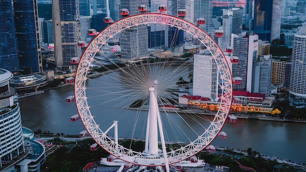 Singapore june 19 singapore flyer the largest ferris wheel in the world