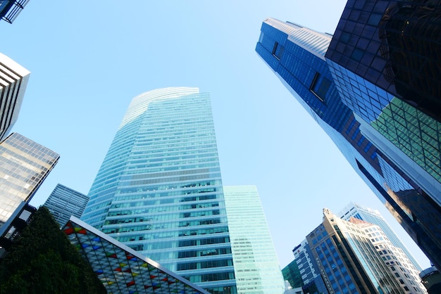 Singapore marina bay 1st june 2022 low angle view of ocean financial center