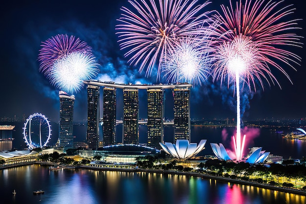 singapores spectacular firework extravaganza ai generated