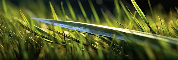 Single blade of grass photo realistic illustration