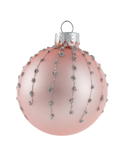 Single christmas decoration isolated against white