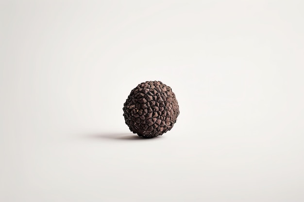 Photo single exquisite truffle on white background