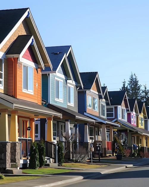 single family houses in a neighborhood