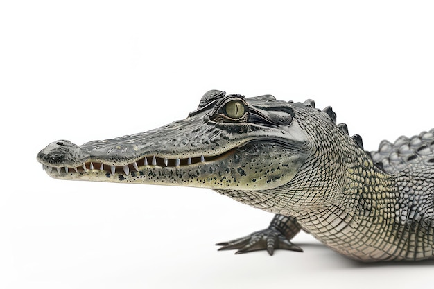 Photo single gharial isolated in transparent background