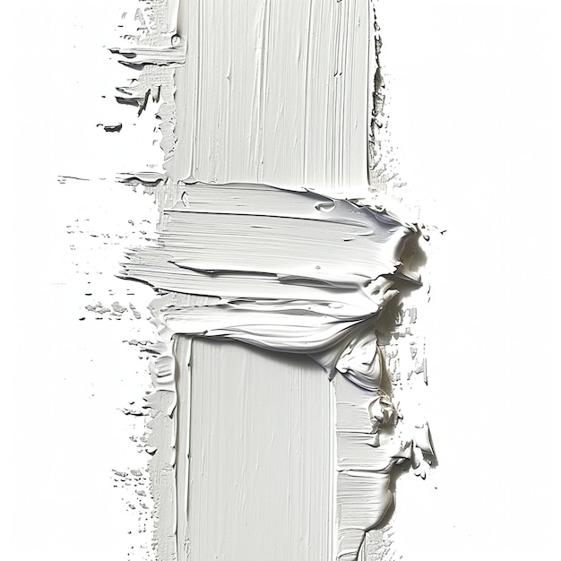 Single long narrow brush stroke white background