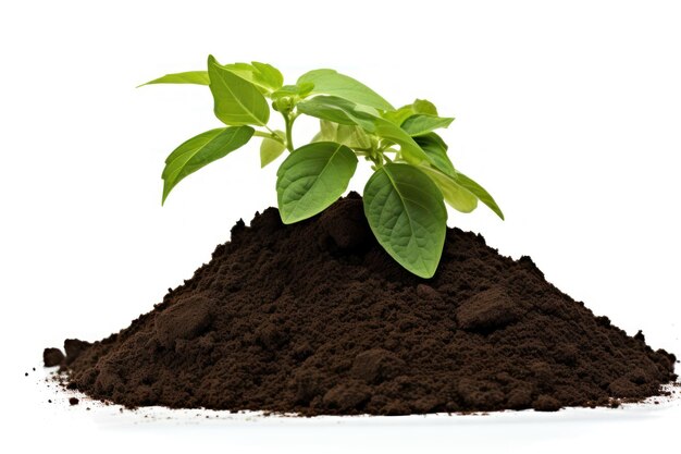 A single organic fertilizer isolated on white background