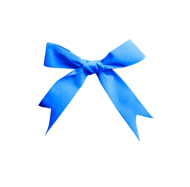 Single satin blue bow