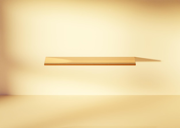 Single shelf 3D rendered image