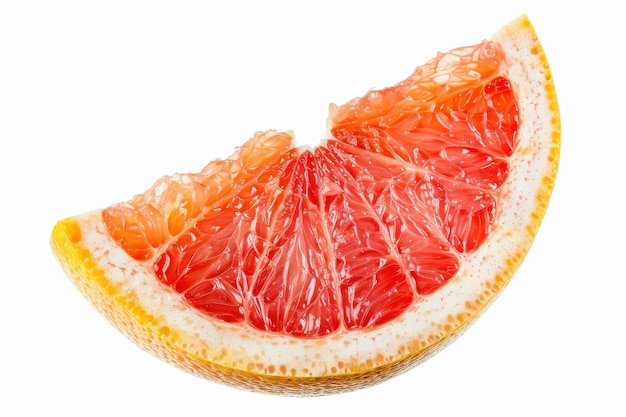 A Single Slice of Juicy Grapefruit Freshly Cut and Ready for Enjoyment