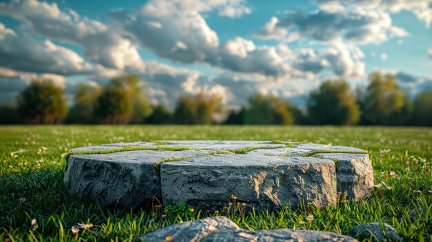 Single Stone in Field