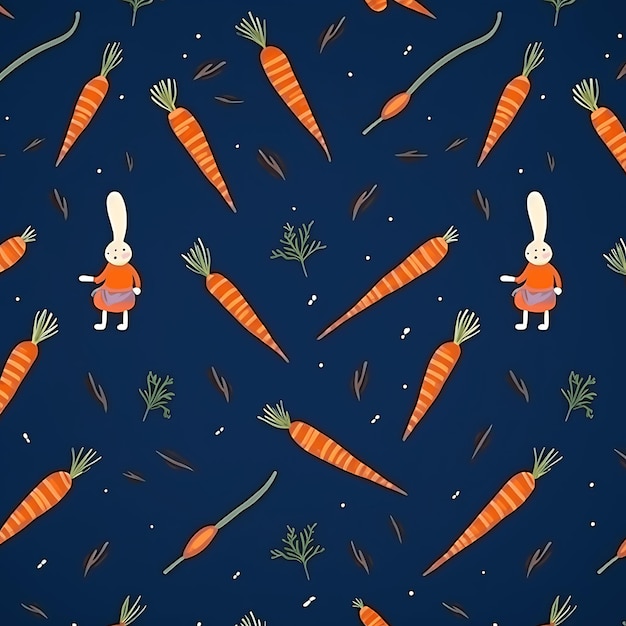 Sinterklaas day Seamless pattern Sinterklaas present stick staff carrot on blue background Dutch