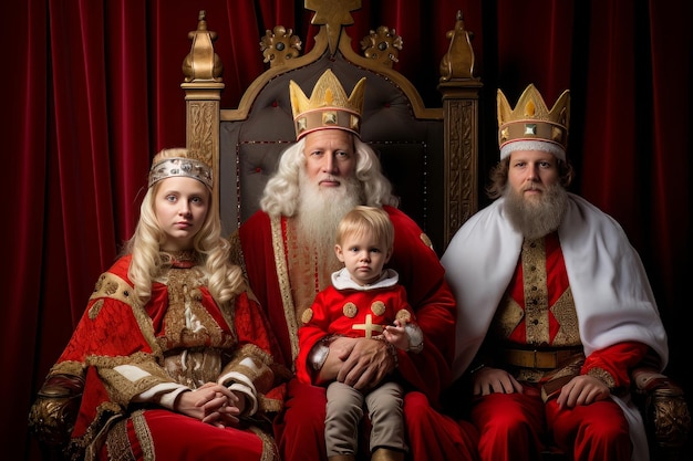 A sinterklaasthemed family portrait sinterkla