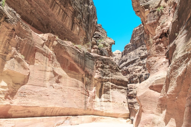 The Siq the narrow slotcanyon